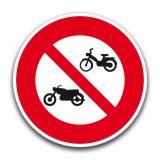 Interdit aux cyclomoteurs et motos